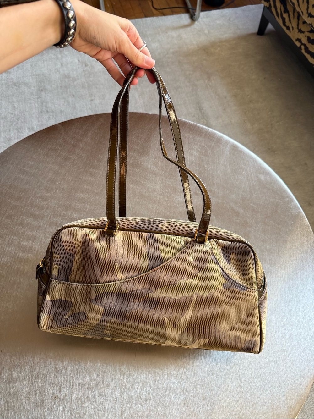 DIOR SHIMMER CAMO SHOULDER BAG